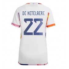 Belgien Charles De Ketelaere #22 Bortatröja Dam VM 2022 Korta ärmar